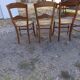 6 Old Straw Chairs