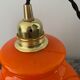 Suspension vintage en opaline orange électrifiée à neuf