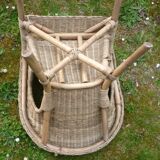 Child chair basket in rattan