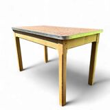 Table in bleached elm and granite mado 1950