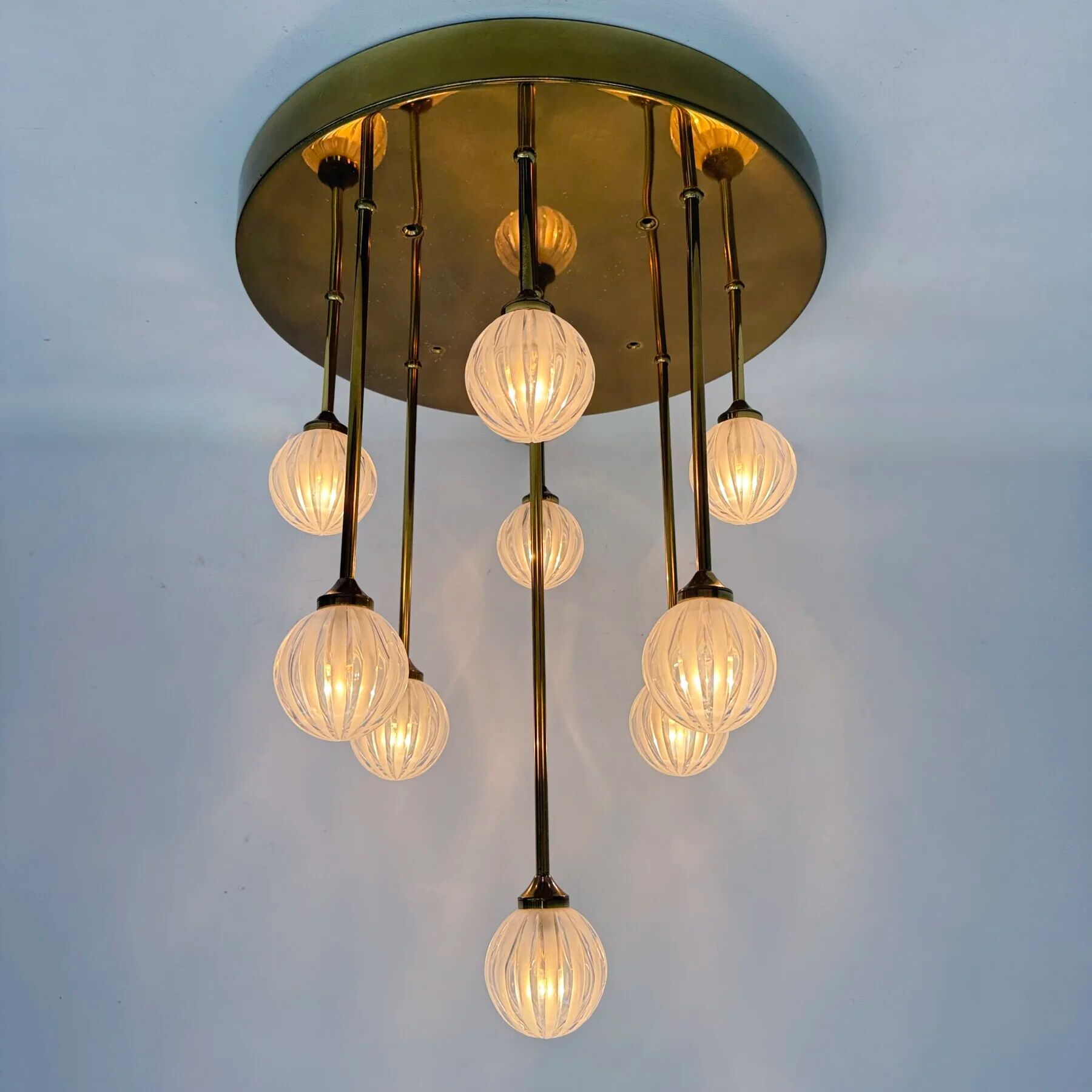 Mid-century design Christoph Palme ceiling lamp, 1980s
