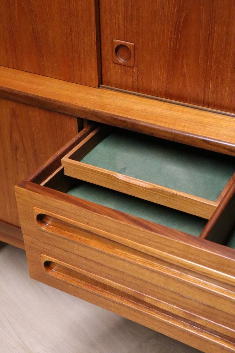 Enfilade haute scandinave édition Samcom en teck, 1960