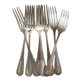 Set of 8 forks in sfam silver metal