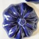 Large vintage soup tureen in glazed ultramarine ceramic