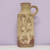vintage taupe West Germany can vase Scheurich