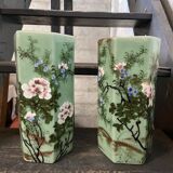 Fireplace trim vases