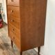 Commode vintage pieds fuseaux chêne 1960