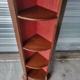 Authentic antique corner shelf unit in solid wood.