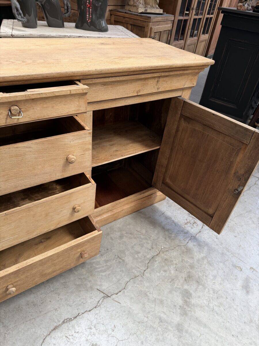 Enfilade in solid raw oak from the 19th century.