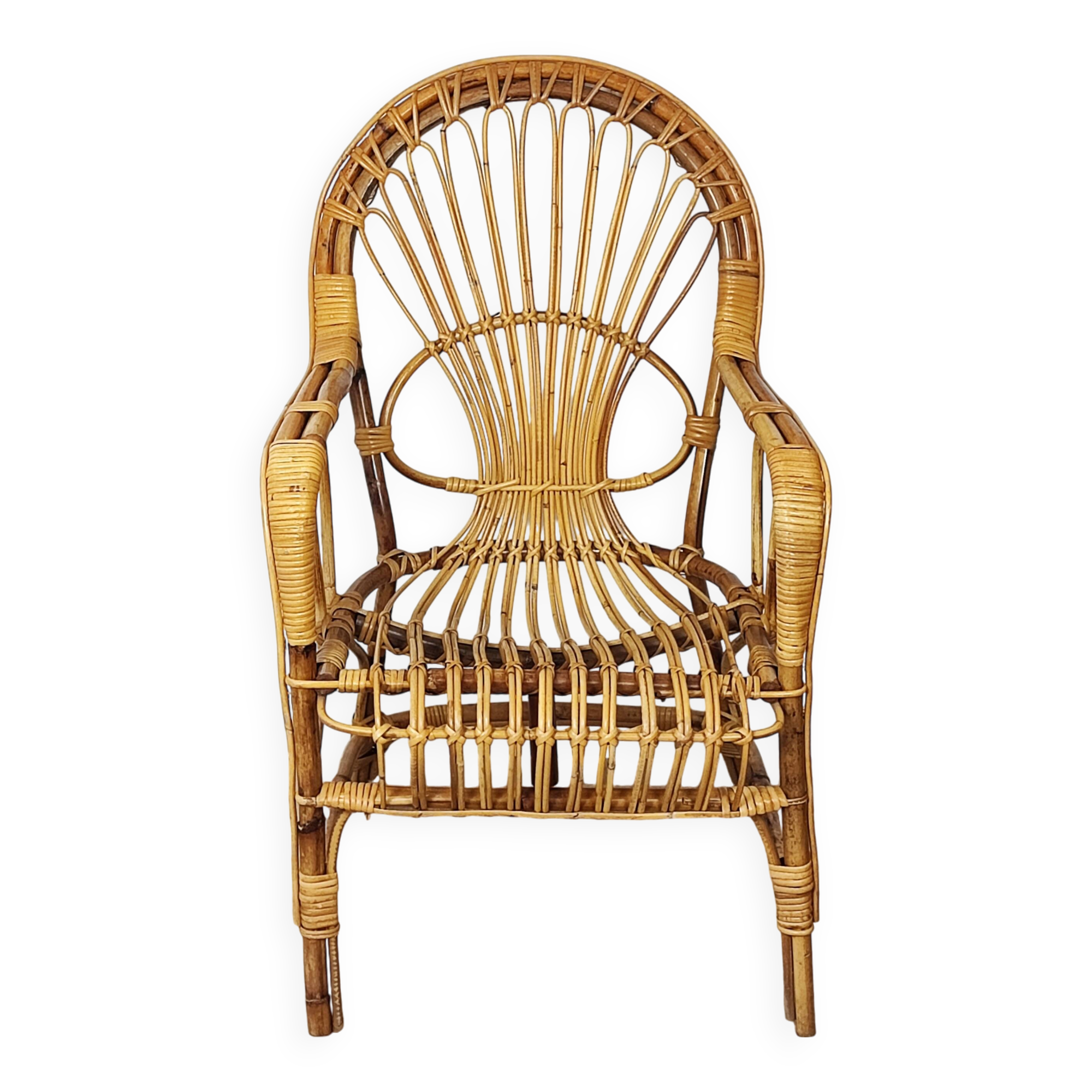 Rattan armchair 60'