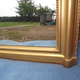 Golden mirror XlXth wood and stuk