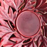 Large cup fruit basket in garnet earthenware