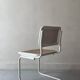 Chaise design vintage Cesca B32 métal blanc & cannage par Marc