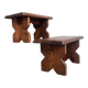 Duo de bancs brutalistes
