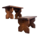 Duo de bancs brutalistes