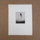 Gravure abstraite minimaliste en noir et blanc de Terry Haass, années 60