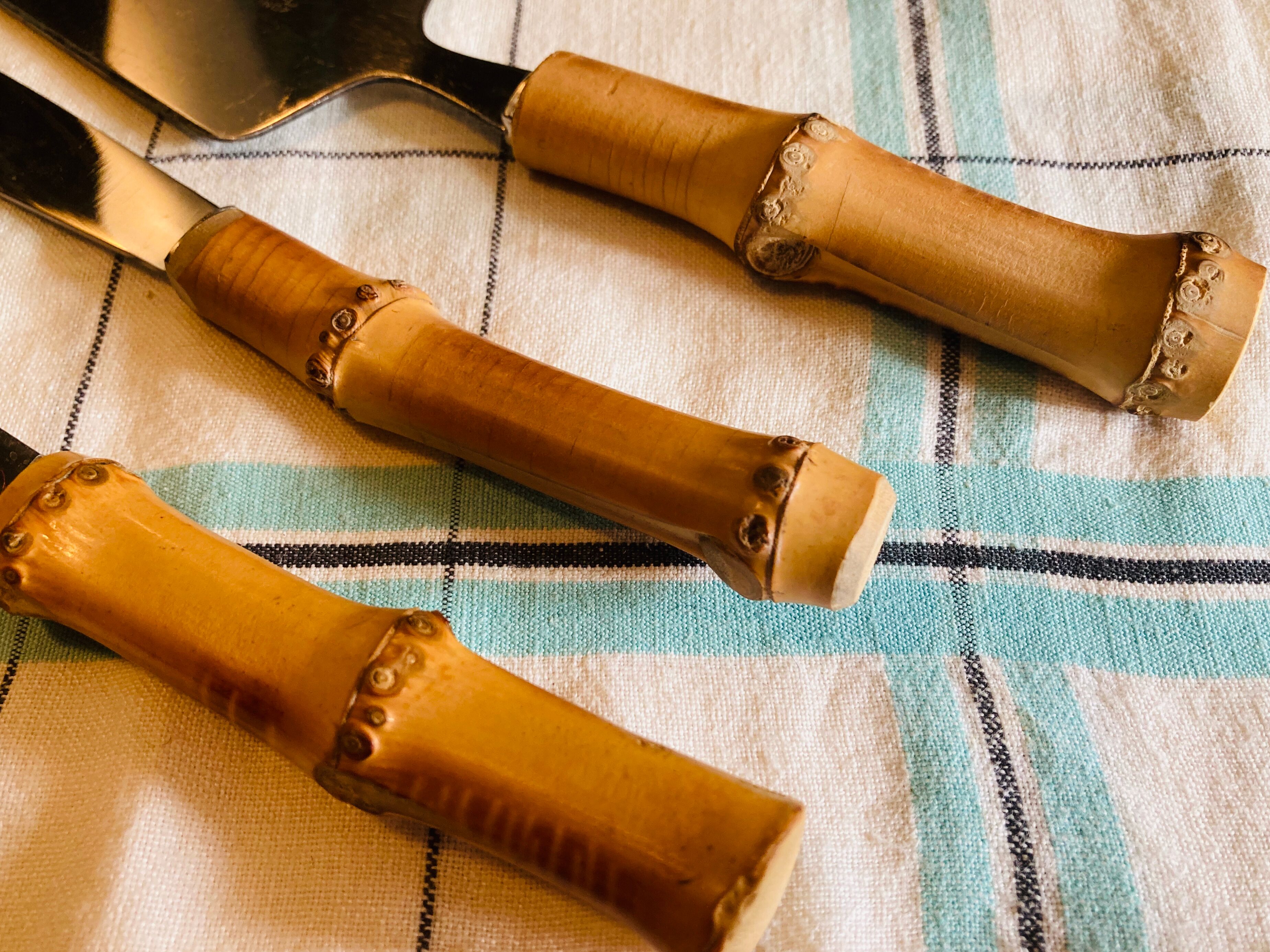 Set of bamboo cutlery