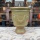 Antique French enamelled earthenware planter or pot