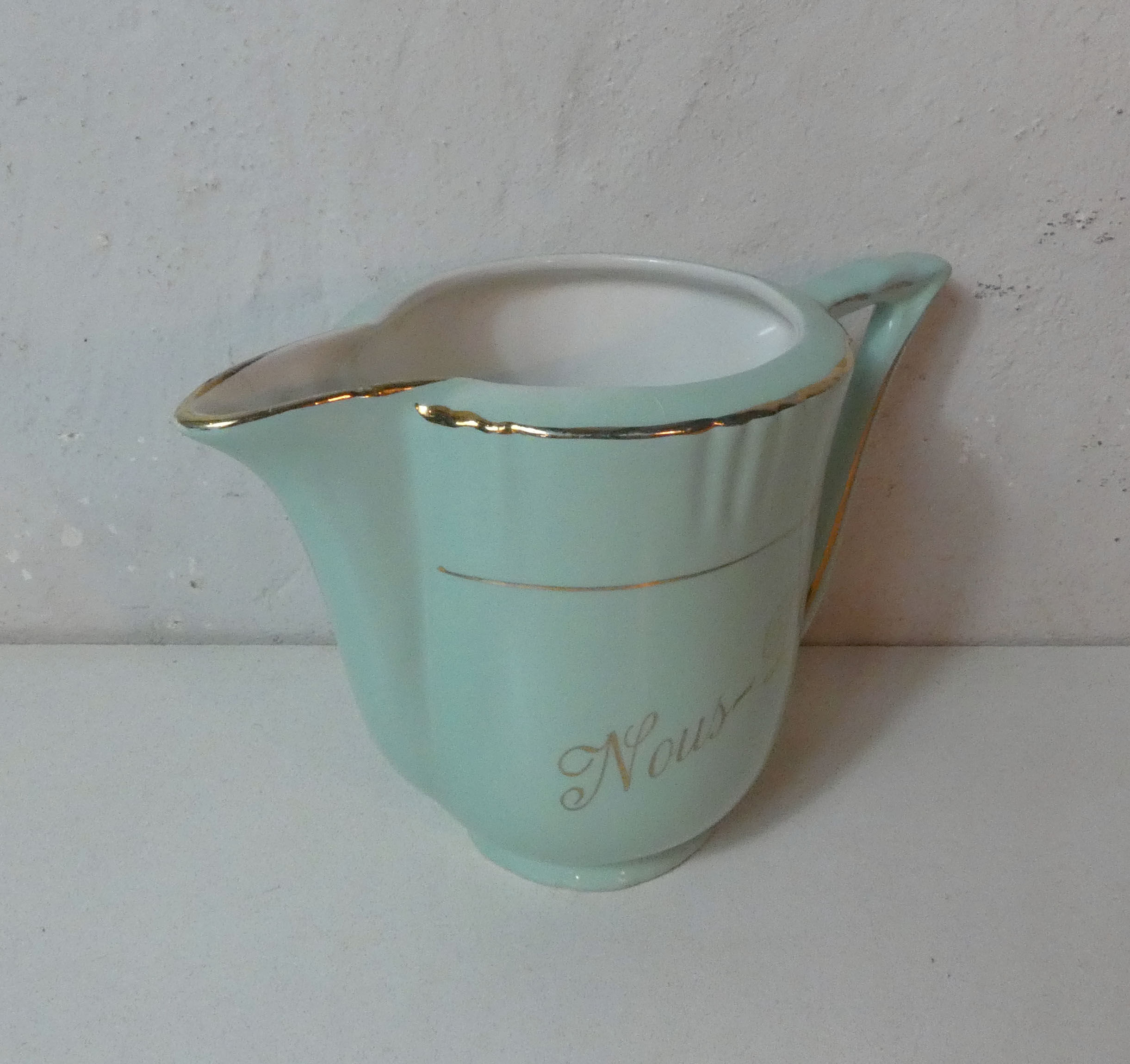 Pitcher us two vintage mint Moulin des Loups