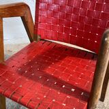 Compas Feet Armchair in the Style of Pierre Cruege, France, 1950s