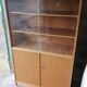 Ancienne bibliothèque vitrine meuble bois teck vintage 1960