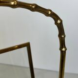 Bronze and brass faux-bamboo magazine rack by the Baguès house.