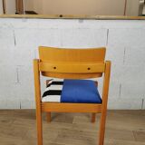 Scandinavian chair in upcycled solid wood post