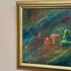 Oil on canvas “Still Life with Fruits” by Olle Bredford,Vintage & Framed 38×30cm