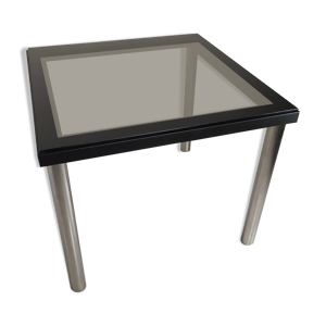 Table carré chromé