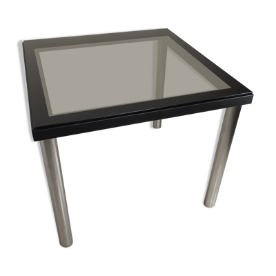 Table carré chromé vintage