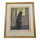 Michel Mathonnat, A Wait So Long, Signed etching, 63 x 77 cm