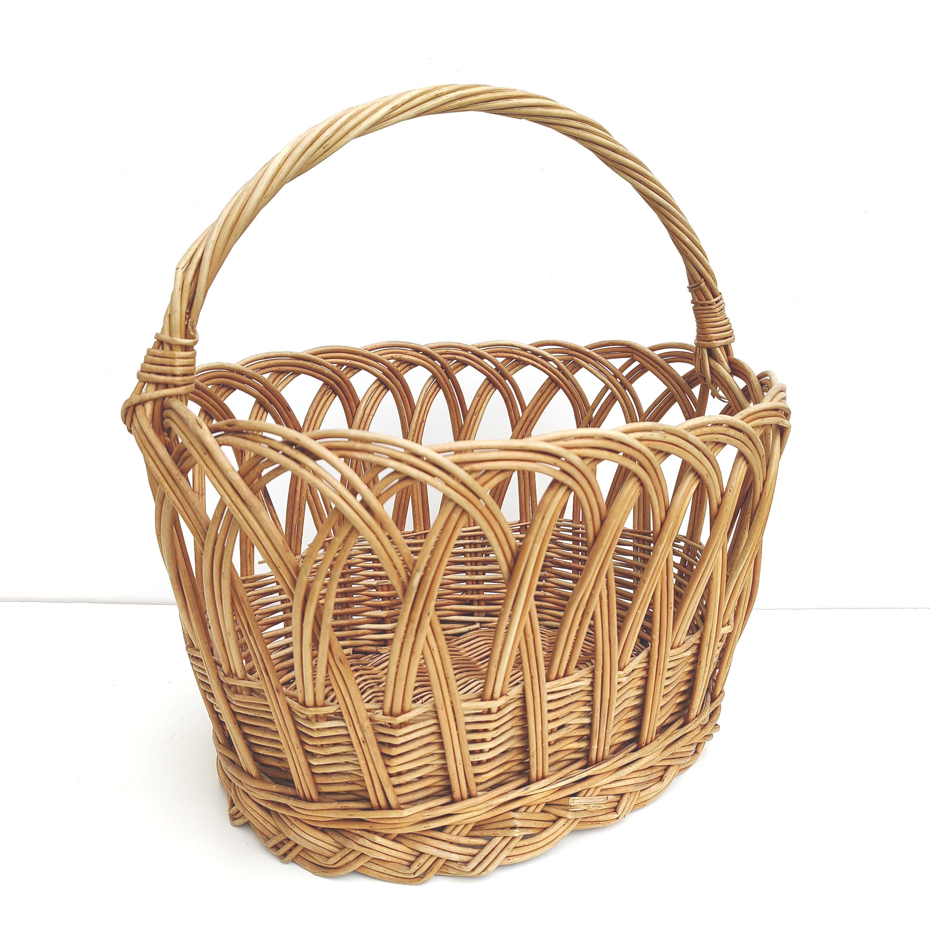 Vintage rattan basket