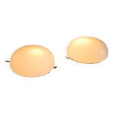 Plafonniers ou appliques globe opaline XL - mid.XXeme