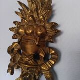 Pair of carved giltwood sconces, Italy