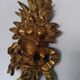Paire d'appliques en bois doré sculpté, Italie