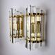 Pair of Venini wall lamps, Murano glass, Italy, 1970