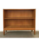 Oak bookcase with brass clogs, 60's