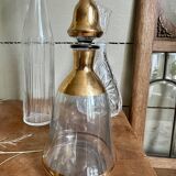Glass and gilded bottle