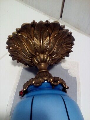 Bronze-mounted ceiling monboard globe opaline art deco year 1910/20
