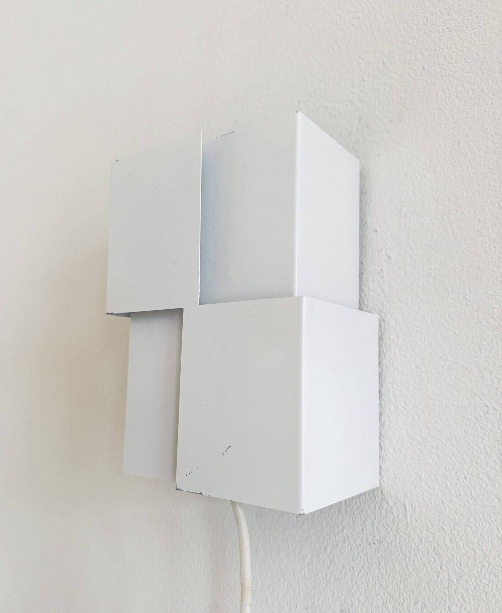Geometric Square Wall Lamp By J.J.M. Hoogervorst For Anvia Nederland, The Netherlands, 1960S