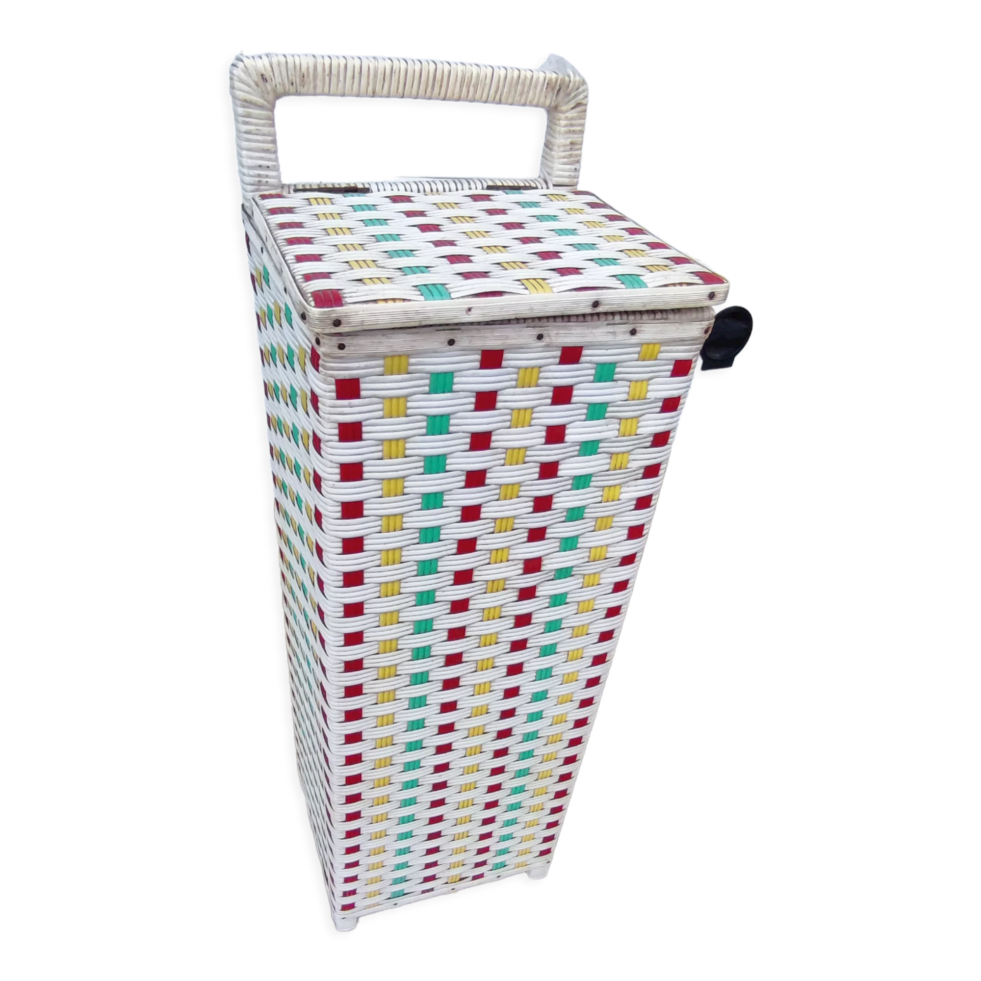 Huche bread basket scoubidou 1950