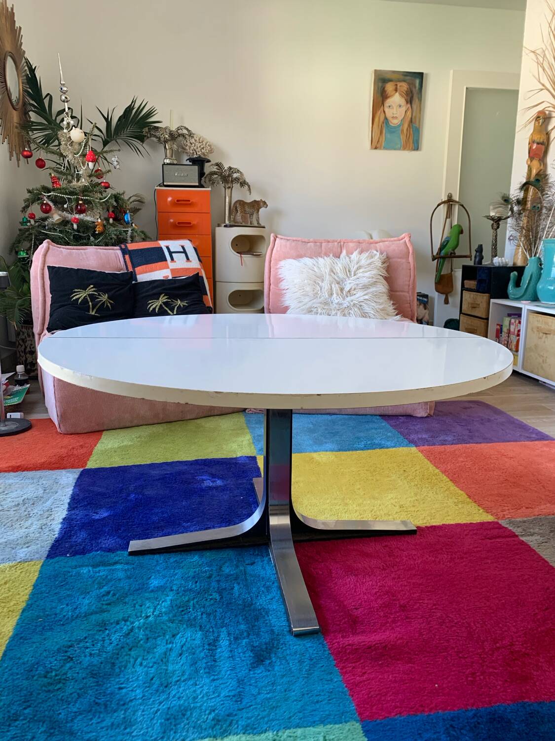 70s retractable coffee table