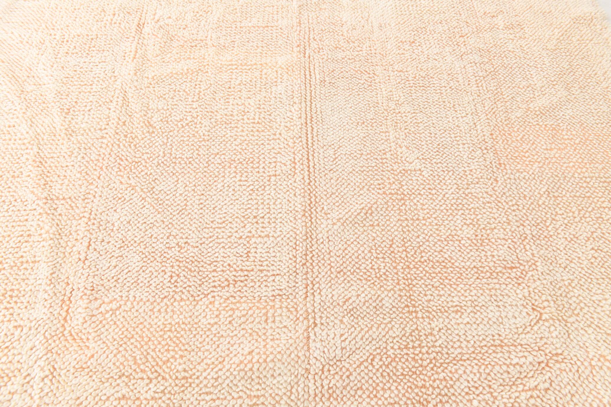 8x10 Pale Orange Beige Handmade Vintage Oushak Rug