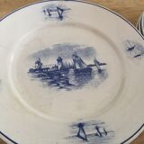 Série de 11 assiettes plates, faïence hollandaise, début XX