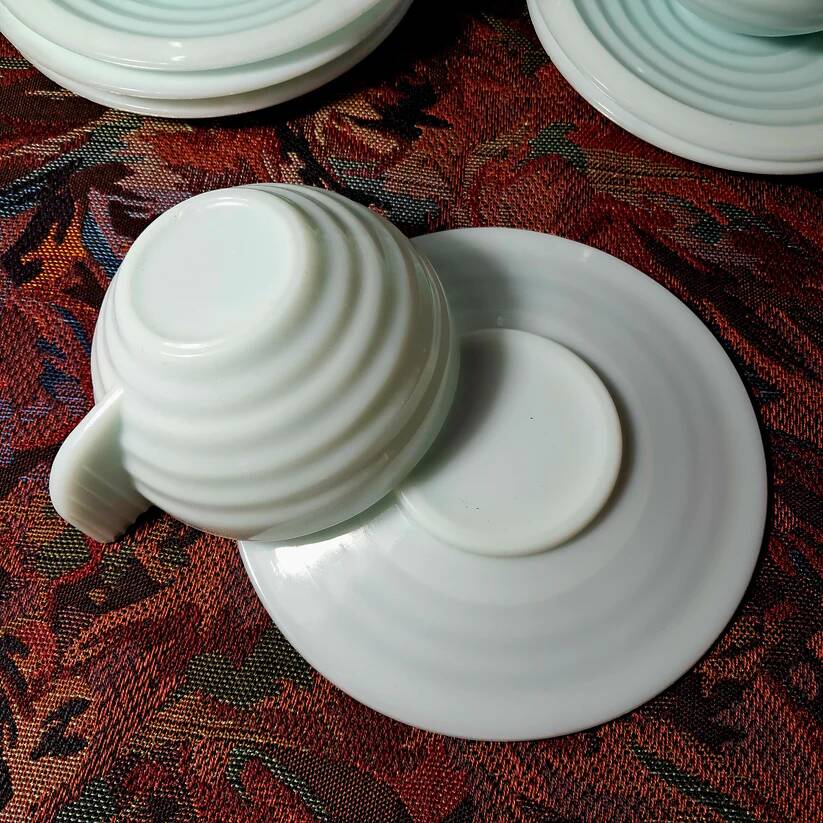 Set of 6 art deco coffee cups