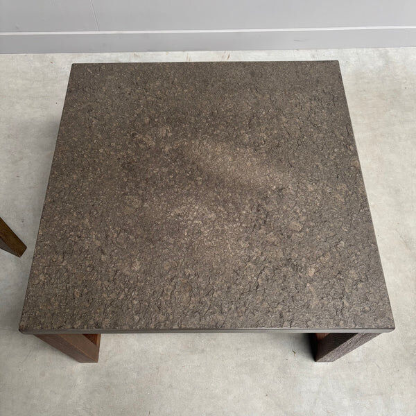 Set of vintage stone side tables, 1970s