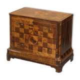 Rare commode with continental marquetry parquetry circa 1780