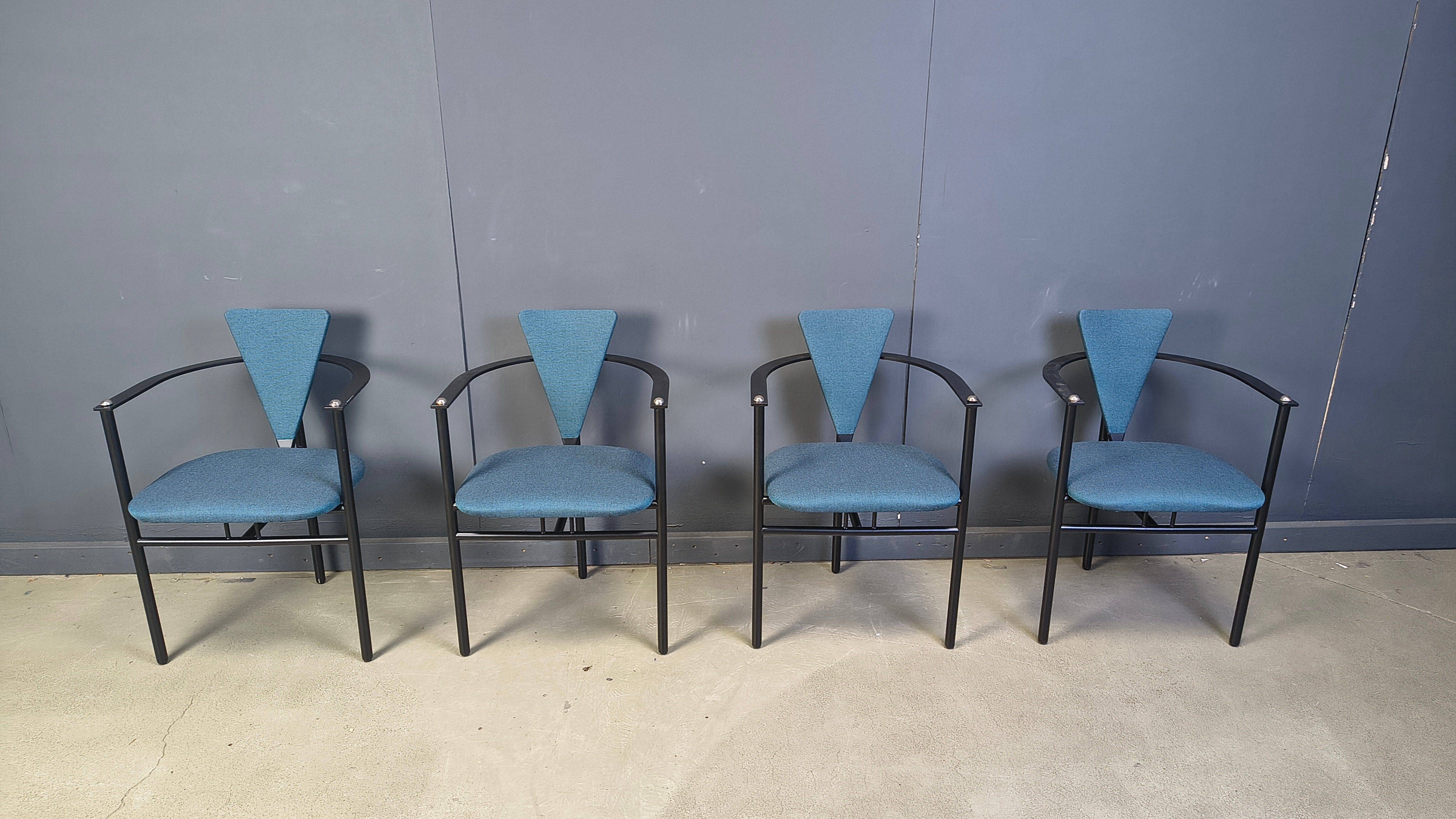 Vintage dining chairs by Belgochrom, set of 4 - 1980s