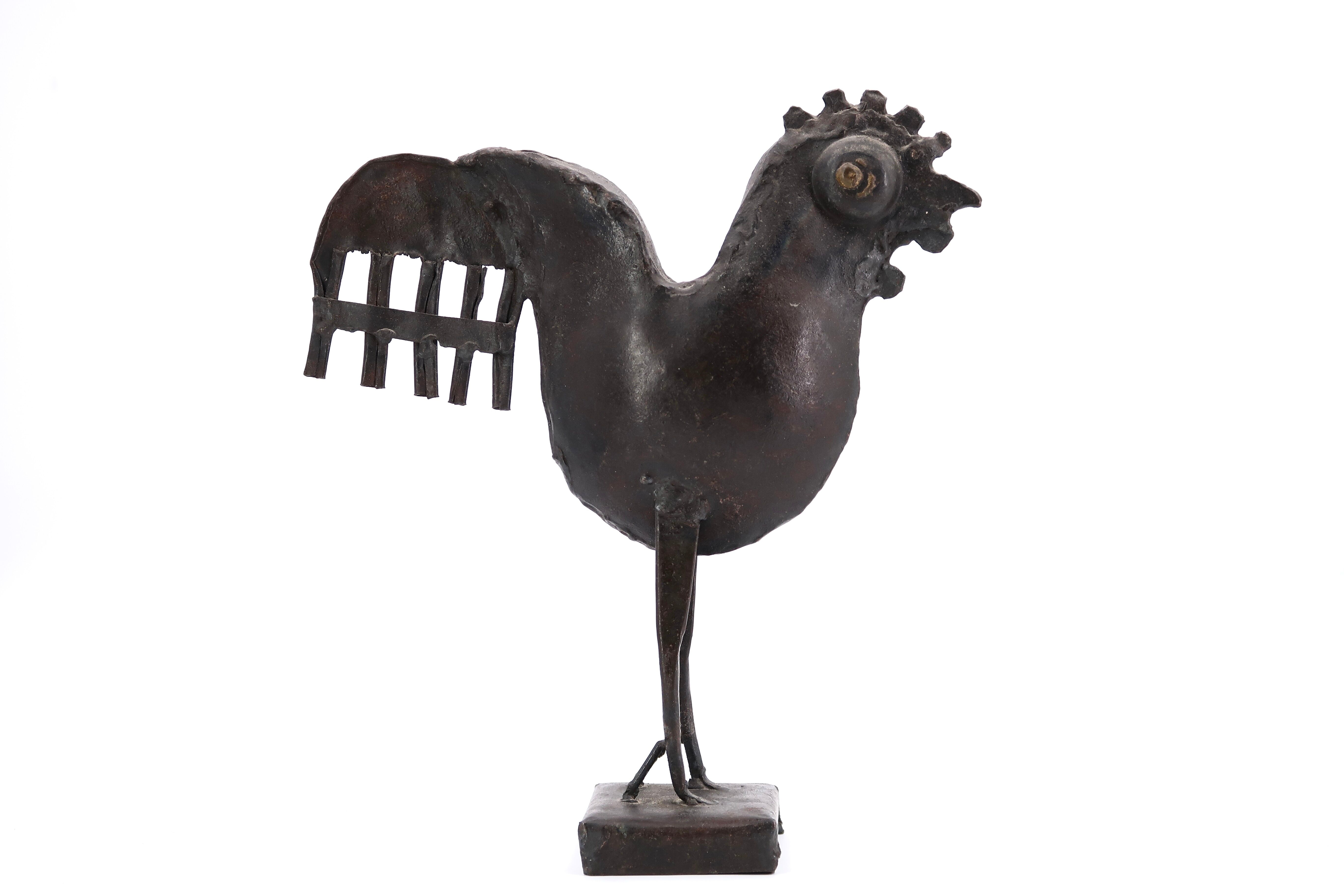 Brutalist metal bird, 80s