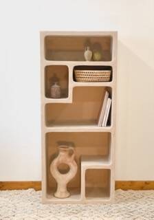 Concrete bookcase - Beige - Length 60 cm - Terra n°3